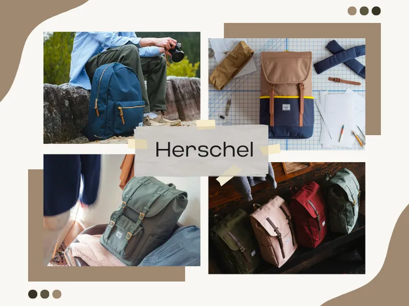 Herschel nổi tiếng với những chiếc balo mang phong cách hipster retro