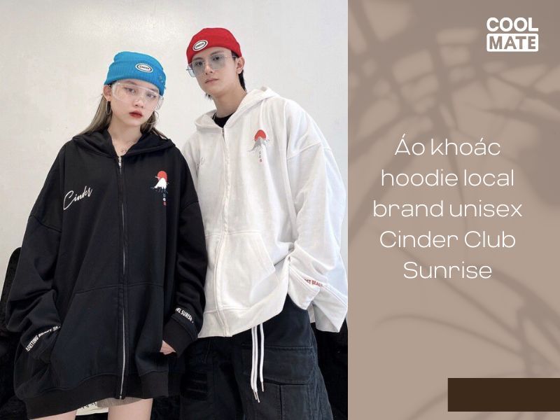 Áo khoác hoodie local brand unisex Cinder Club Sunrise
