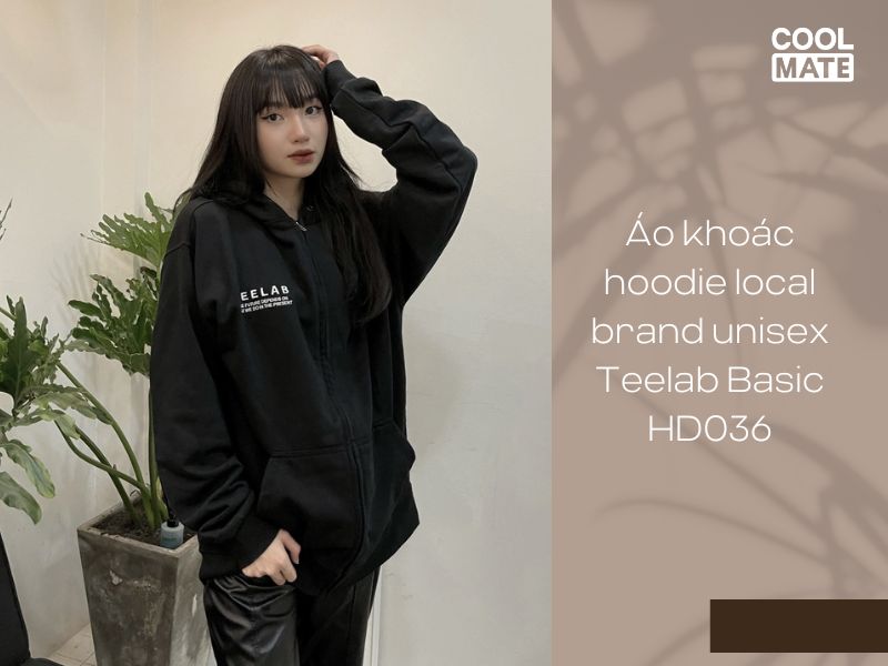 Áo khoác hoodie local brand unisex Teelab Basic HD036