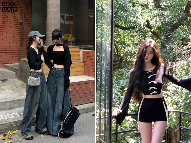 phối đồ cá tính với áo croptop