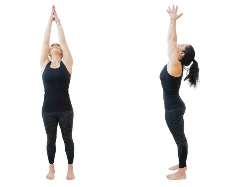 Tư thế Tadasana Urdhva Hastasana