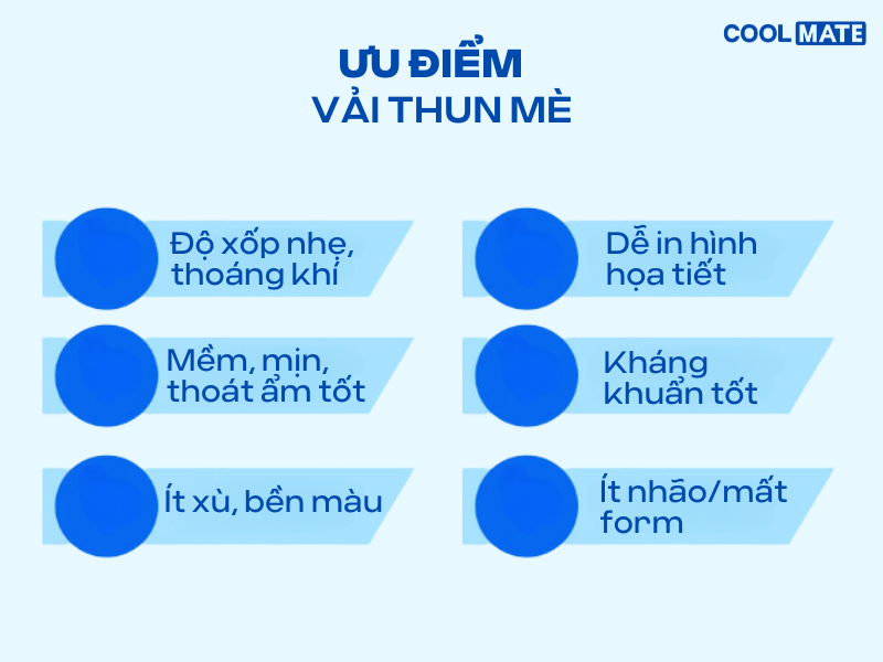 Vải thun mè có nhiều ưu điểm