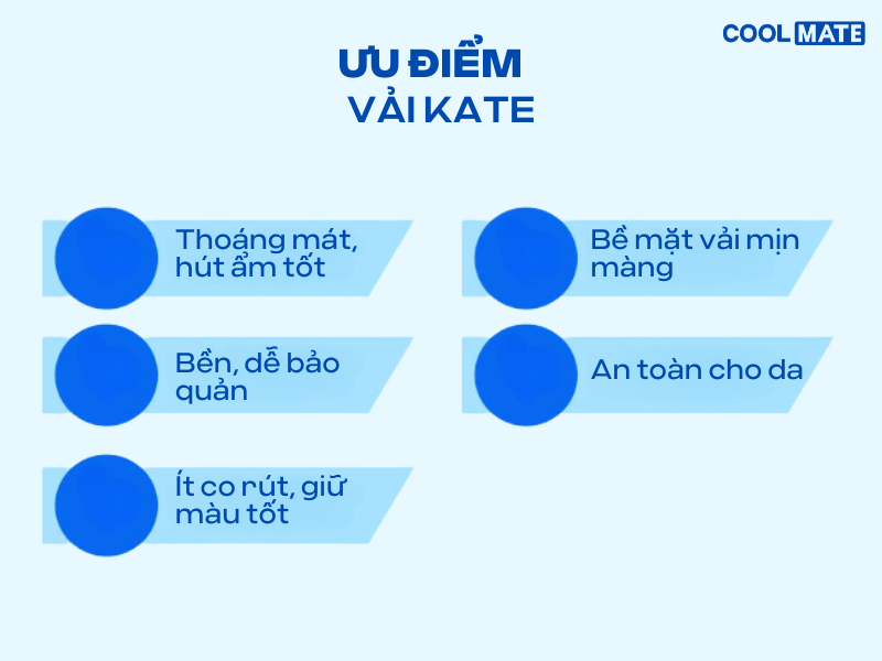 Ưu điểm của vải Kate