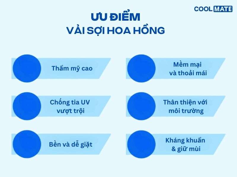 Ưu điểm của vải sợi hoa hồng