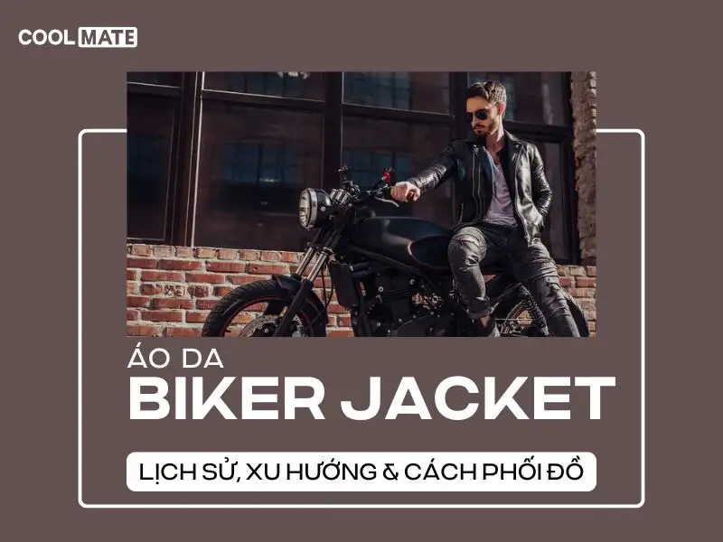 áo biker jacket nam