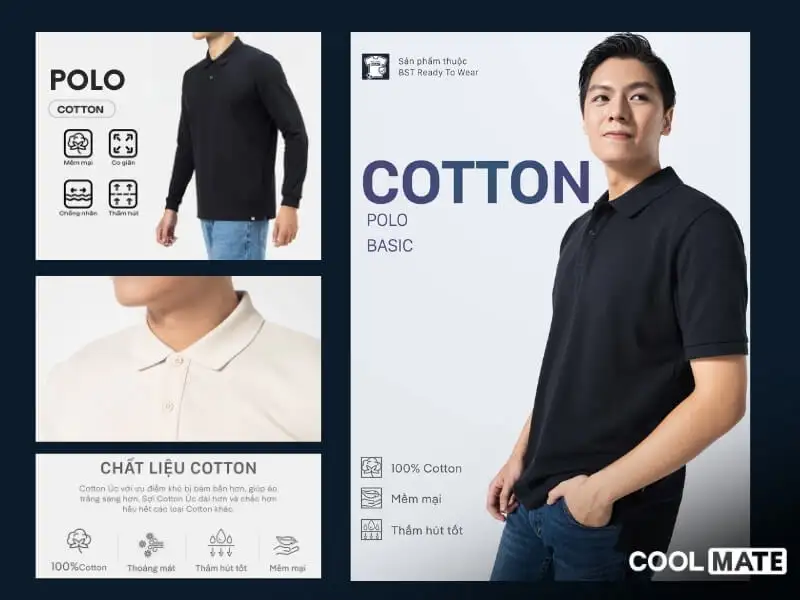 Chất liệu và tính năng của áo Polo Cotton lý tưởng 