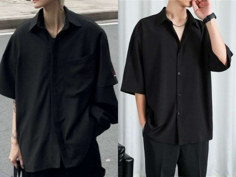 Áo sơ mi tay lỡ Midnight Shirt