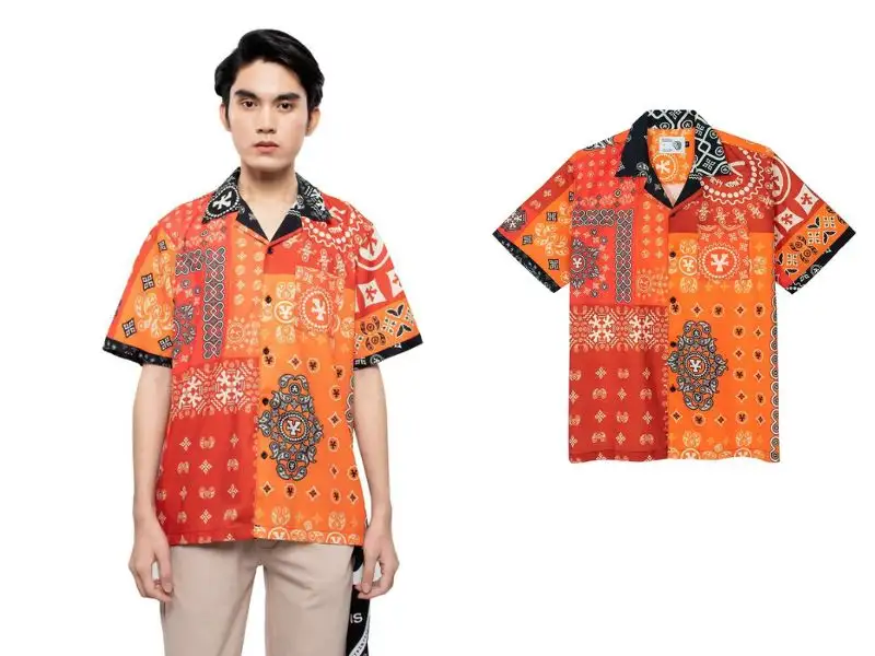 Áo sơ mi DirtyCoins Patchwork Bandana Shirt 