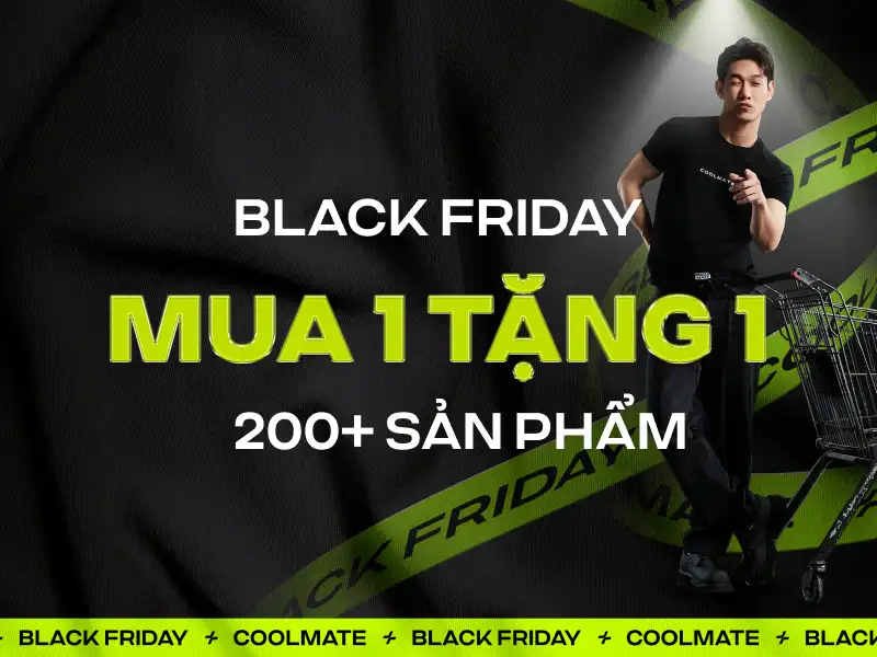 Thời trang Coolmate sale Black Friday 2024