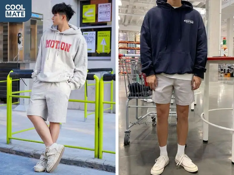 Quần Short thun và áo Sweatshirt