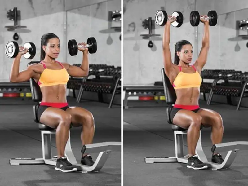 Shoulder press yêu cầu cánh tay duy trì độ thẳng khi tập luyện