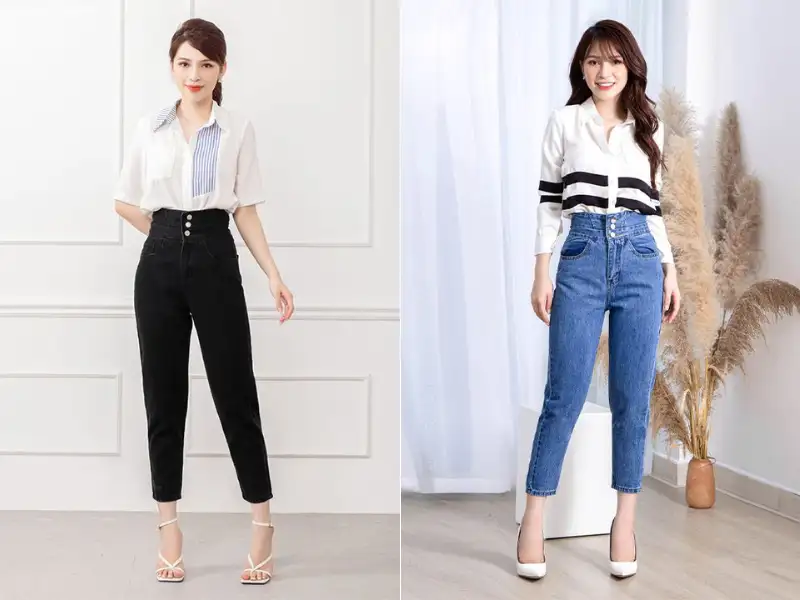 Jean cotton pha Poly có độ bền cao hơn và ít nhăn hơn so với jean cotton 100%