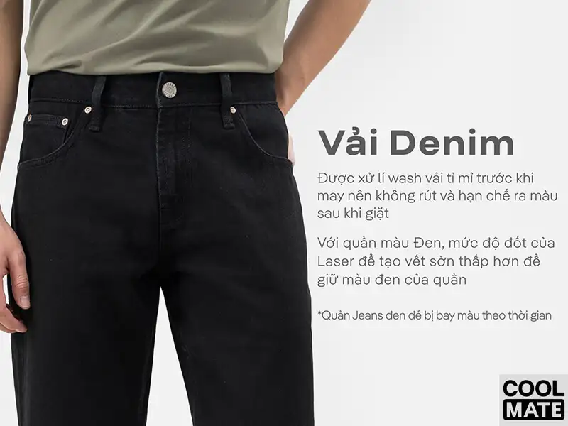 Chất lượng vải denim cao cấp, kháng khuẩn và thoáng khí