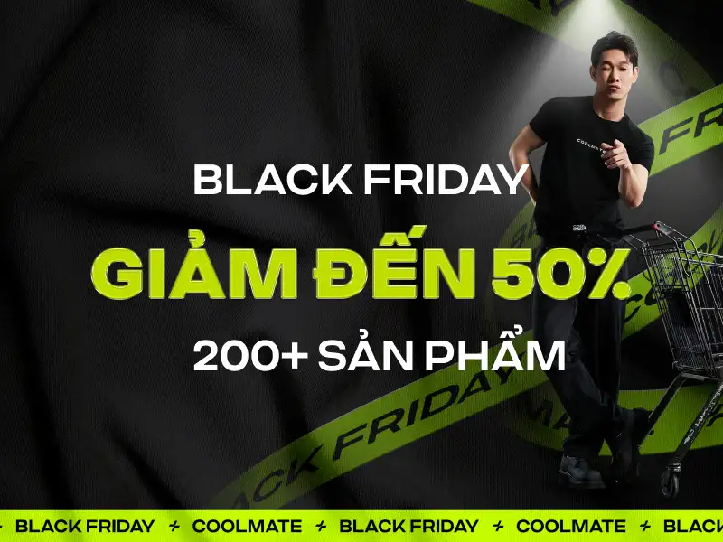 Coolmate Black Friday giảm đến 50%