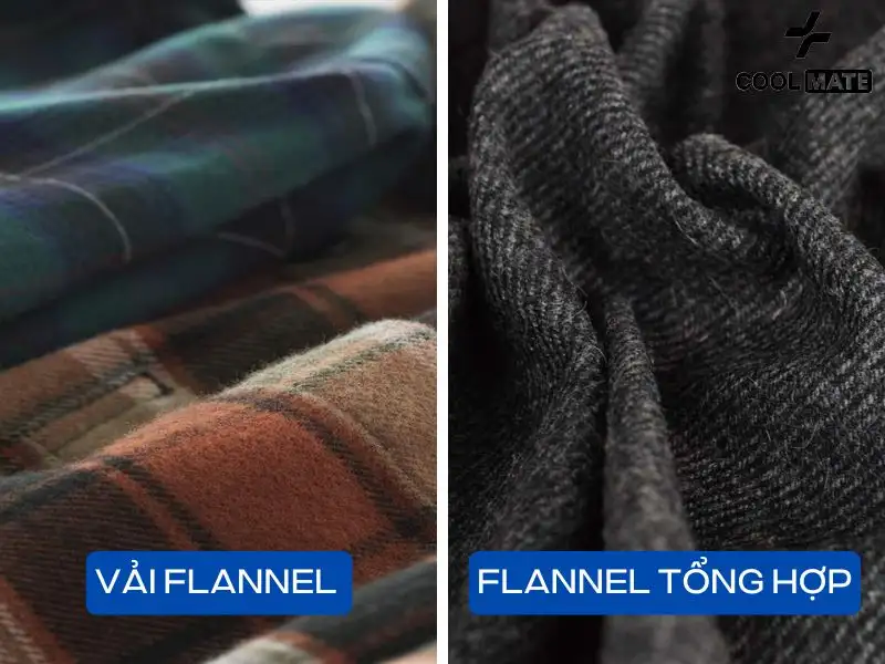 So sánh vải Flannel với vải Flannel tổng hợp