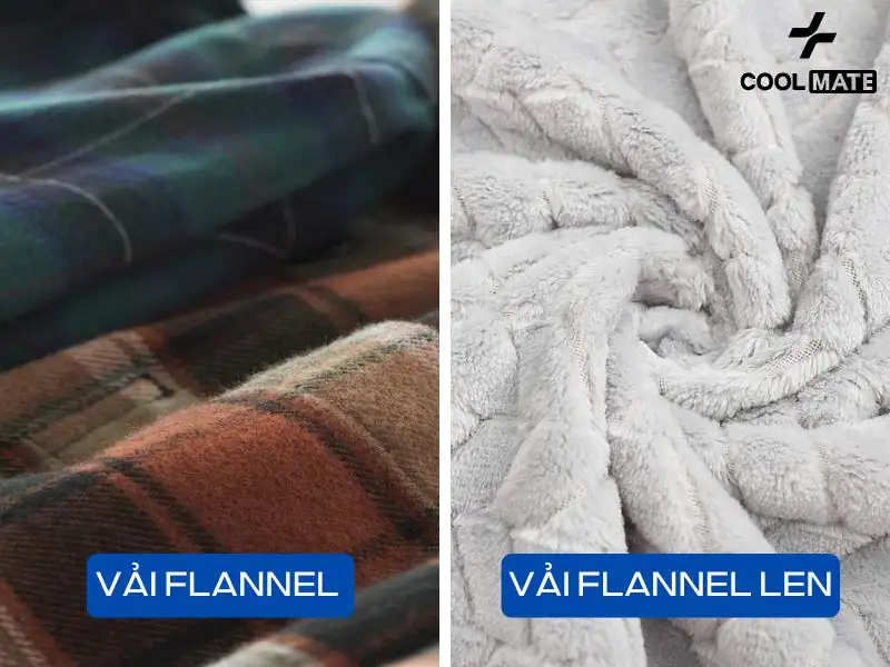 So sánh vải Flannel với vải Flannel len