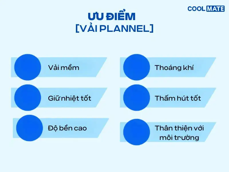 Các ưu điểm nổi bật của vải Flannel