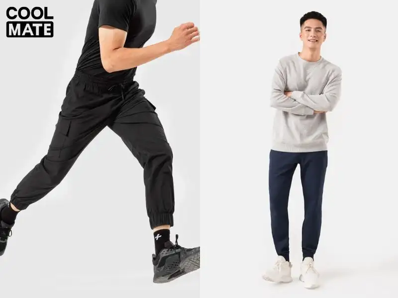 Hai loại quần Jogger với chất liệu vải khác nhau tùy vào nhu cầu của khách hàng