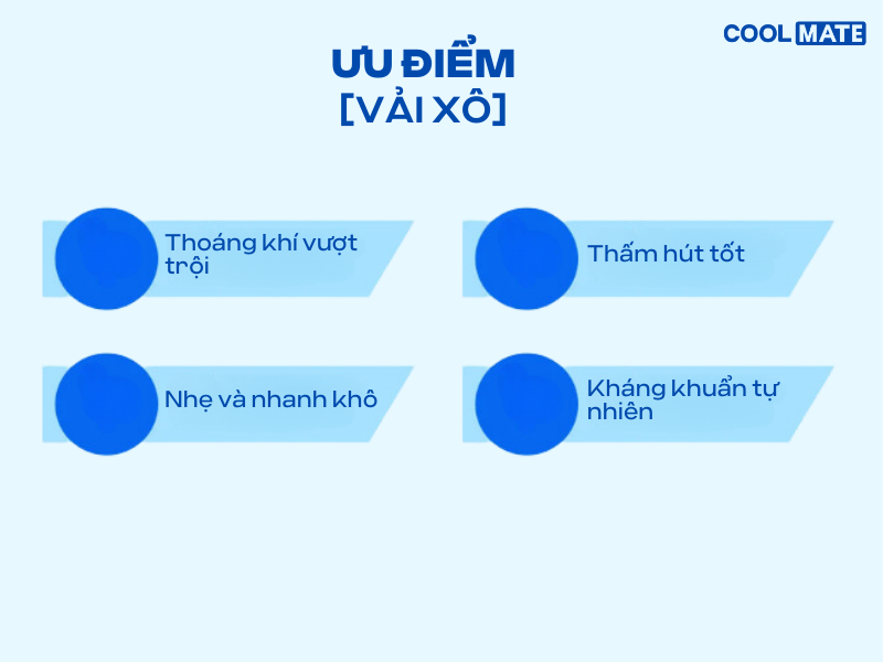 Ưu điểm của vải xô