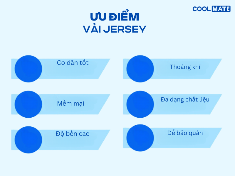 Ưu điểm của vải Jersey