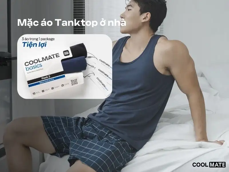 Combo 3 áo Tanktop ở nhà vải Cotton