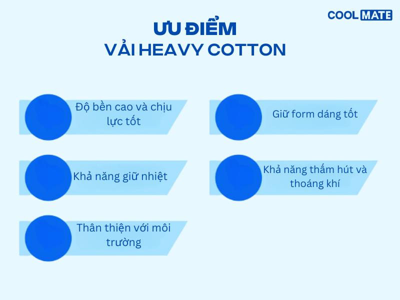 Ưu điểm của vải heavy cotton