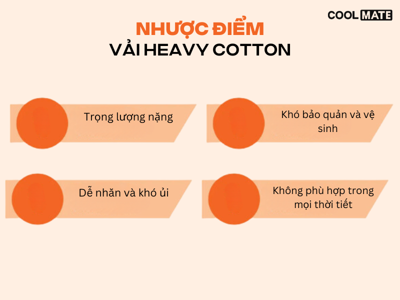 Nhược điểm của vải Heavy cotton