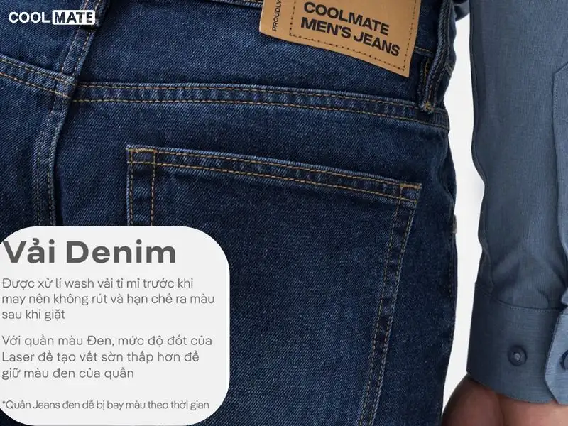 Vải denim cao cấp của quần Jean Coolmate