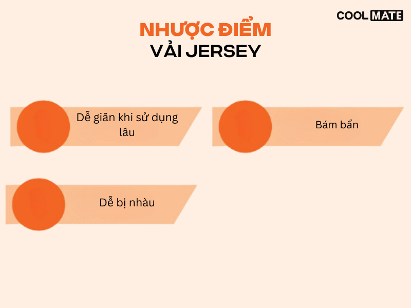 Nhược điểm của vải Jersey