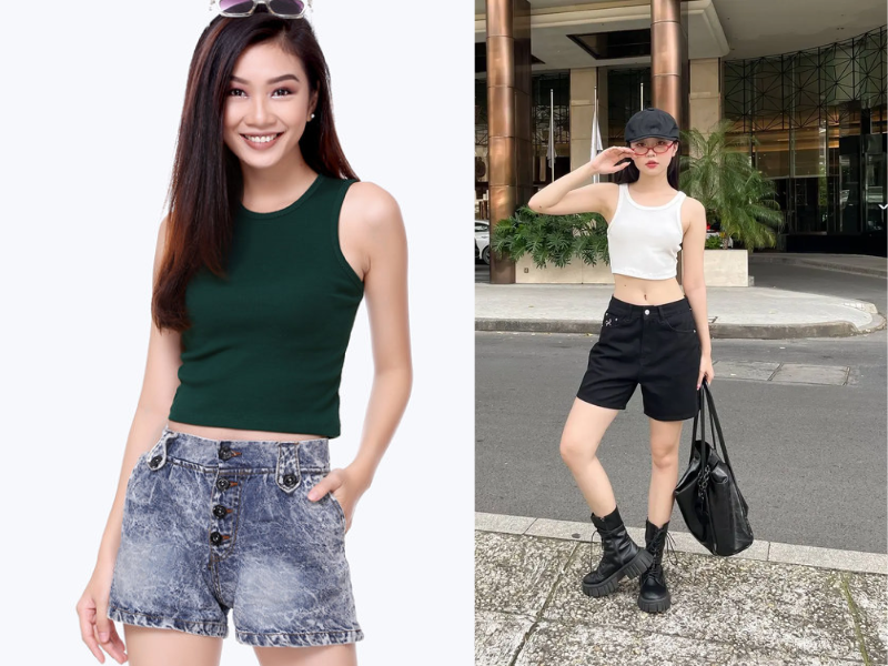 Áo ba lỗ croptop