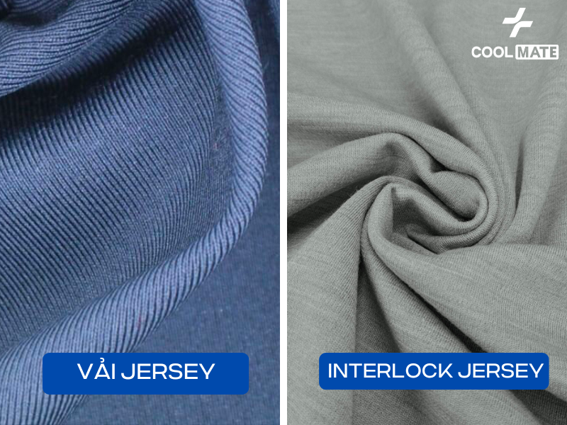 Interlock jersey là loại vải có hai mặt với đường đan ở cả hai mặt. 