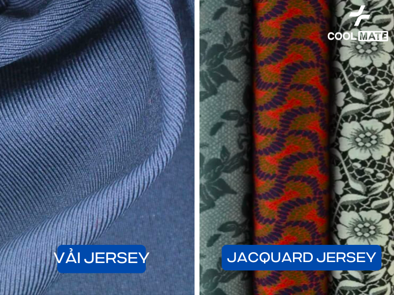 Vải jacquard jersey có độ giãn ít hơn các loại áo jersey khác