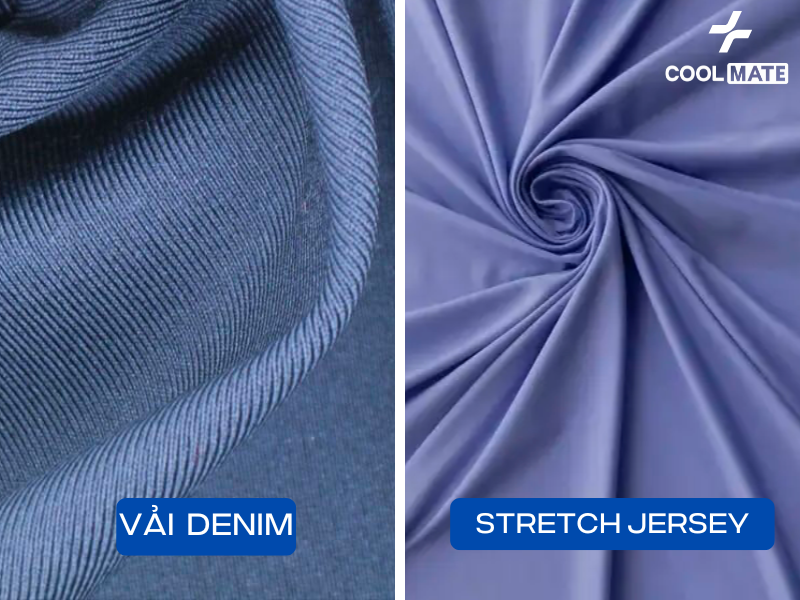 Loại vải Stretch jersey này có độ co giãn và độ bền cao