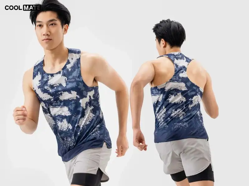 Áo Singlet chạy bộ Graphic Frosty Mountain Ex-Dry