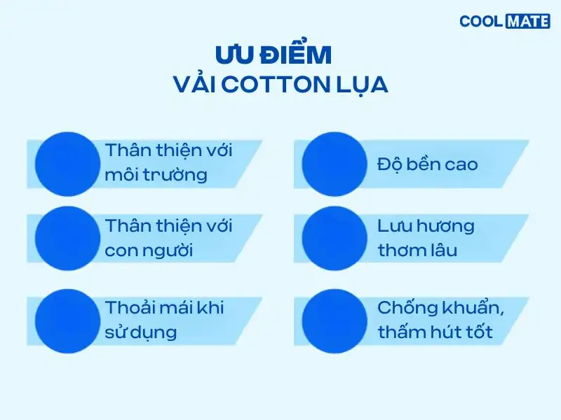  Ưu điểm của vải cotton lụa 