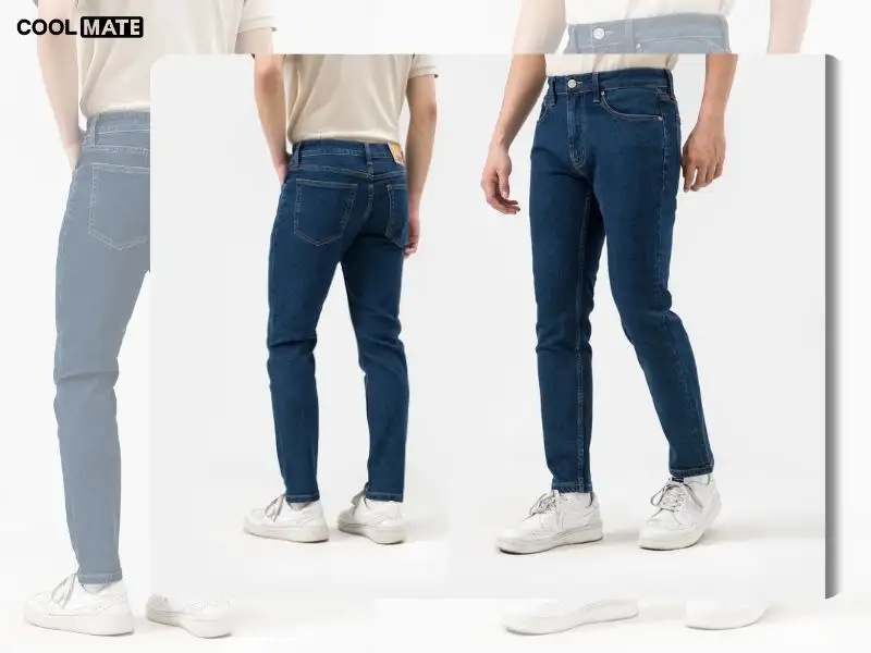 Quần Jeans nam Basics dáng Slim-fit