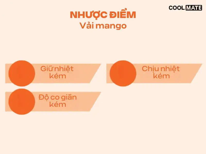 nhược điểm vải mango