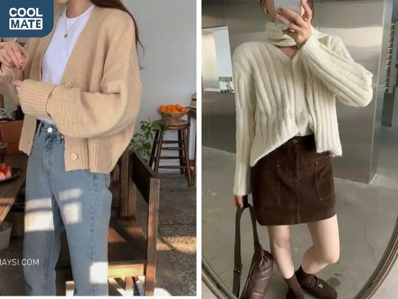 Áo cardigan là item không thể thiếu trong mùa thu đông