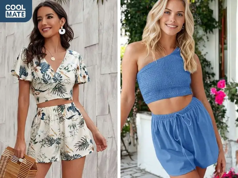 Set đồ quần short và áo croptop là lựa chọn lý tưởng cho những ngày hè