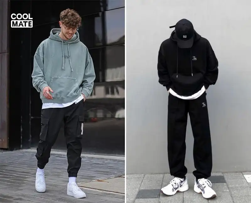 Quần jogger và áo hoodie: Thích hợp cho các hoạt động ngoài trời