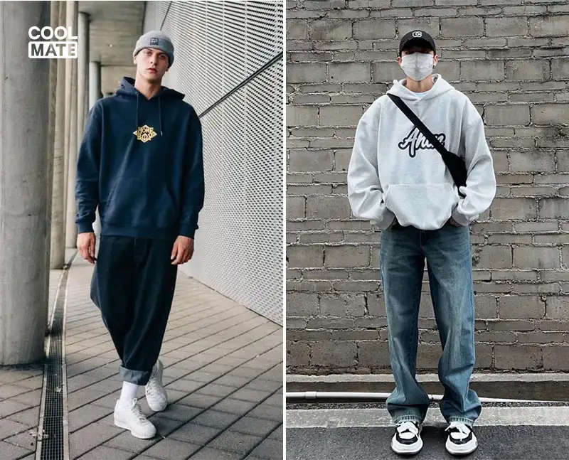 Hoodie và quần jean baggy: Outfit cơ bản nhưng rất được yêu thích