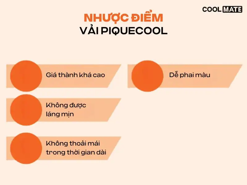 Nhược điểm vải Pique cool