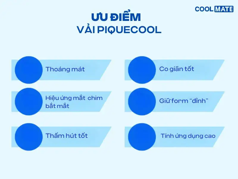 Ưu điểm vải Pique cool