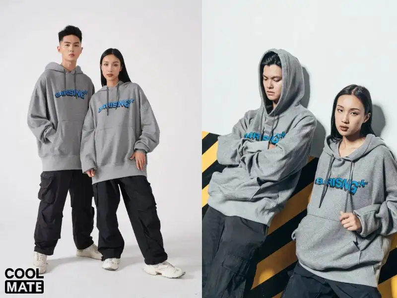 Quần dài nam Coolmate phối với áo Hoodie