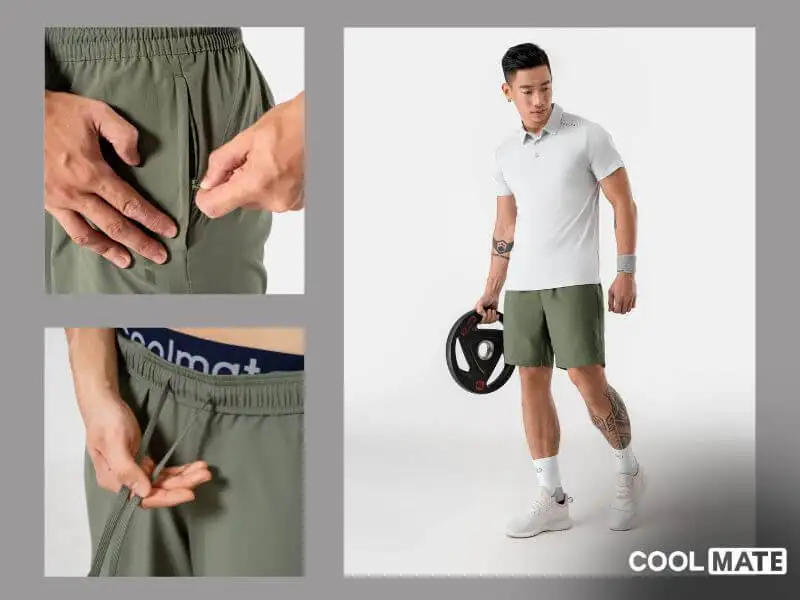 Quần Short xanh rêu Coolmate siêu thoáng mát