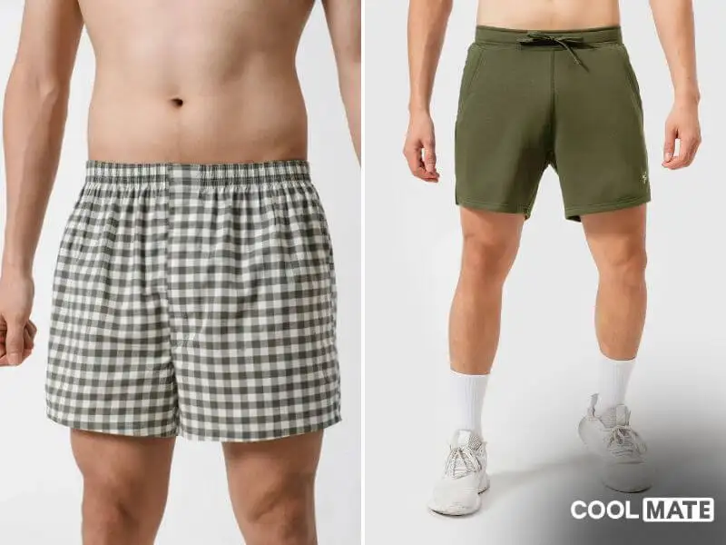 Quần Shorts kẻ sọc và quần đùi kaki xanh rêu đến từ Coolmate