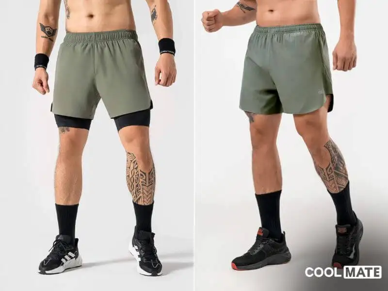 Quần Shorts nam Gym Power 2 lớp và quần Shorts chạy bộ Economy II đến từ Coolmate