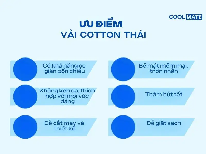 Ưu điểm của vải cotton Thái