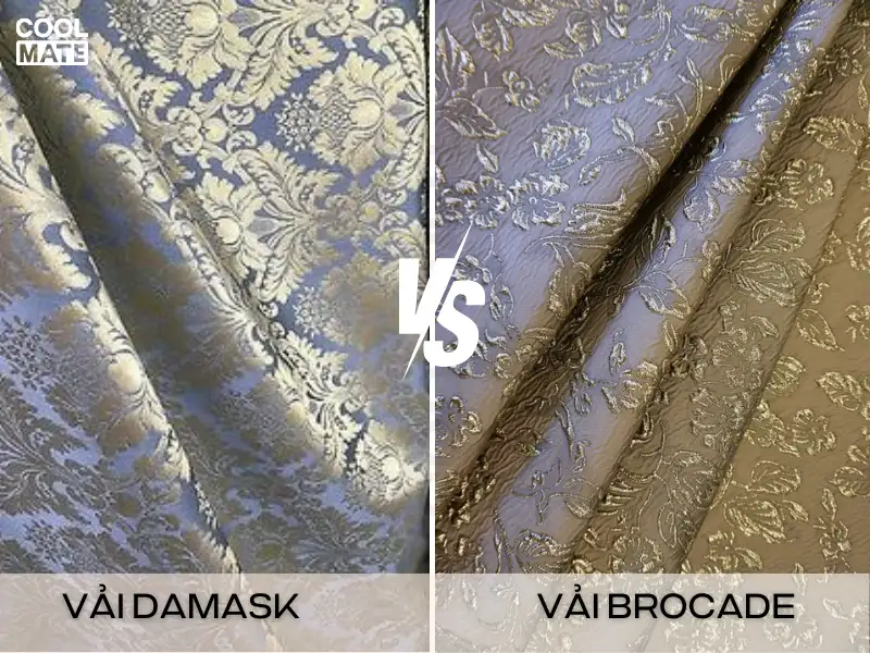 Damask và Brocade đều là những loại vải có hoa văn được dệt trên máy dệt Jacquard