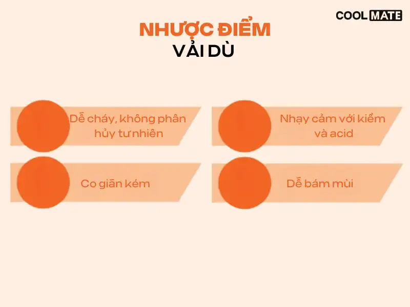 Vải dù khá dễ cháy và không thể phân hủy tự nhiên